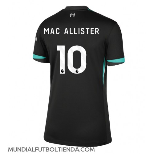 Camiseta Liverpool Alexis Mac Allister #10 Segunda Equipación Replica 2024-25 para mujer mangas cortas